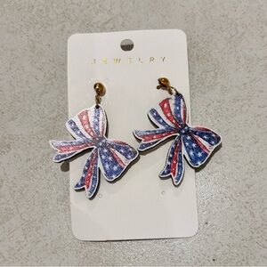 Patriotic Bow Earrings